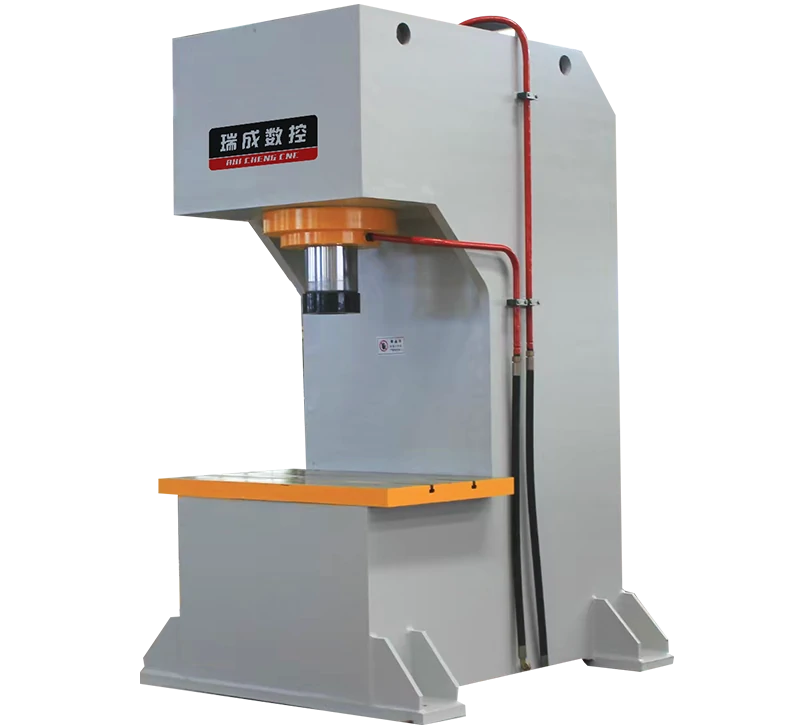 C frame hydraulic press for punching and assembly operations