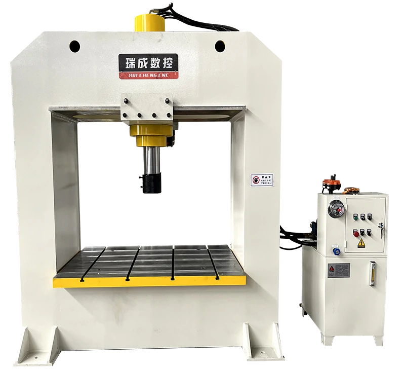 Gantry hydraulic press for pharmaceutical tablet compaction
