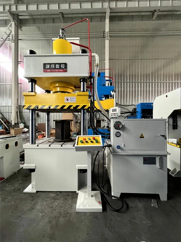 200 ton three beam four column hydraulic press front view industrial machine