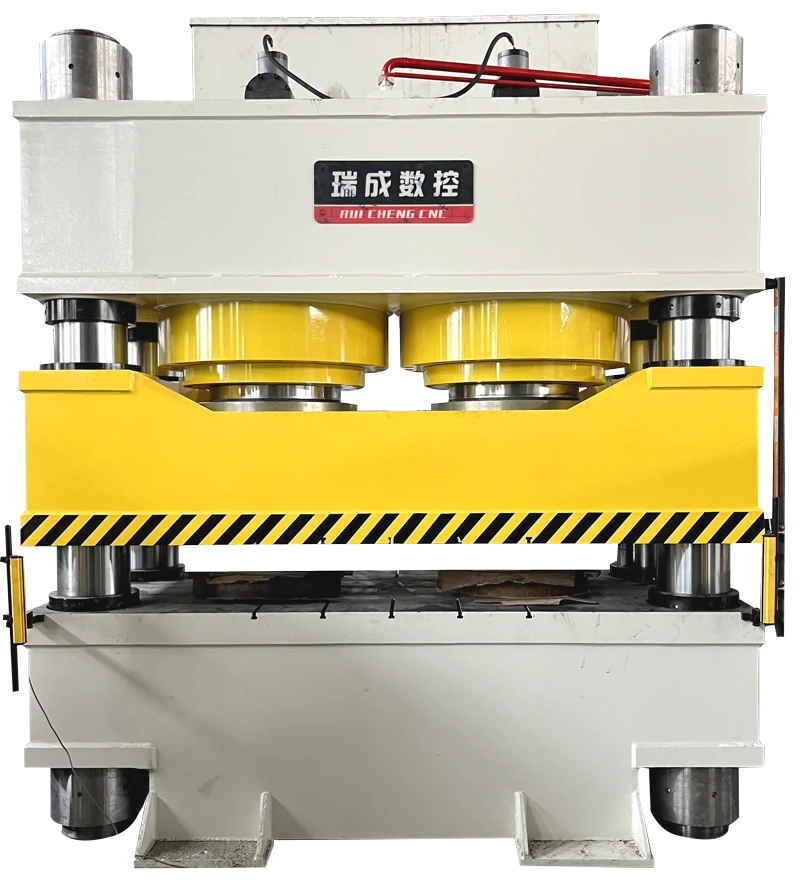 Hydraulic press for automotive body panel deep drawing and metal stamping forming process