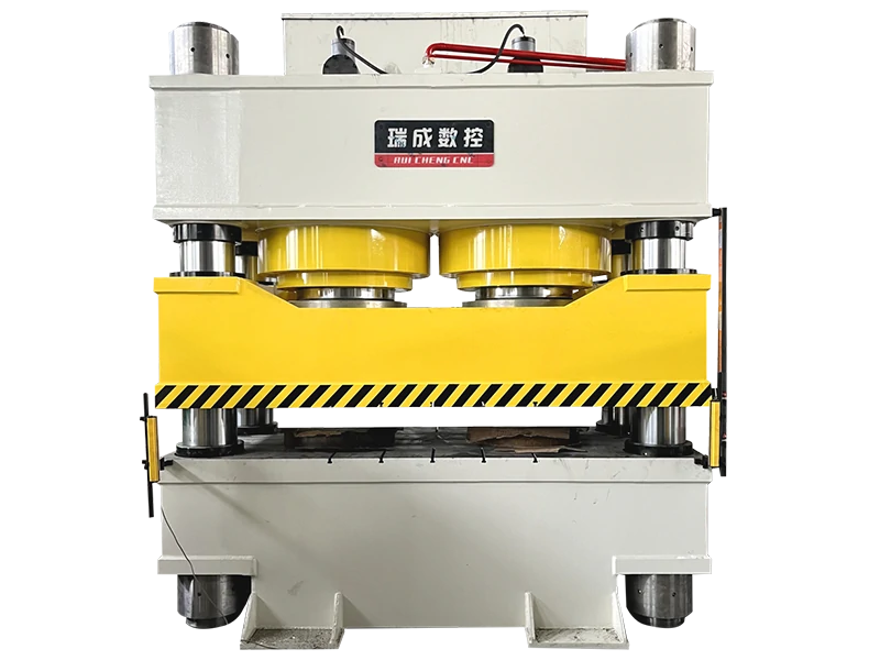 Hydraulic deep drawing press for automotive body panel forming