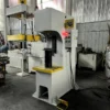 10 ton single arm hydraulic press right side view with 80mm blanking hole and industrial structure