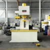 100 ton single arm hydraulic press front view with large worktable