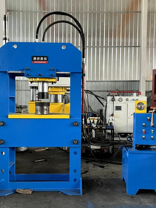 150-ton-gantry-hydraulic-press-front-view-800mm-opening-300mm-stroke 150 ton gantry hydraulic press front view with 800mm opening and 300mm stroke