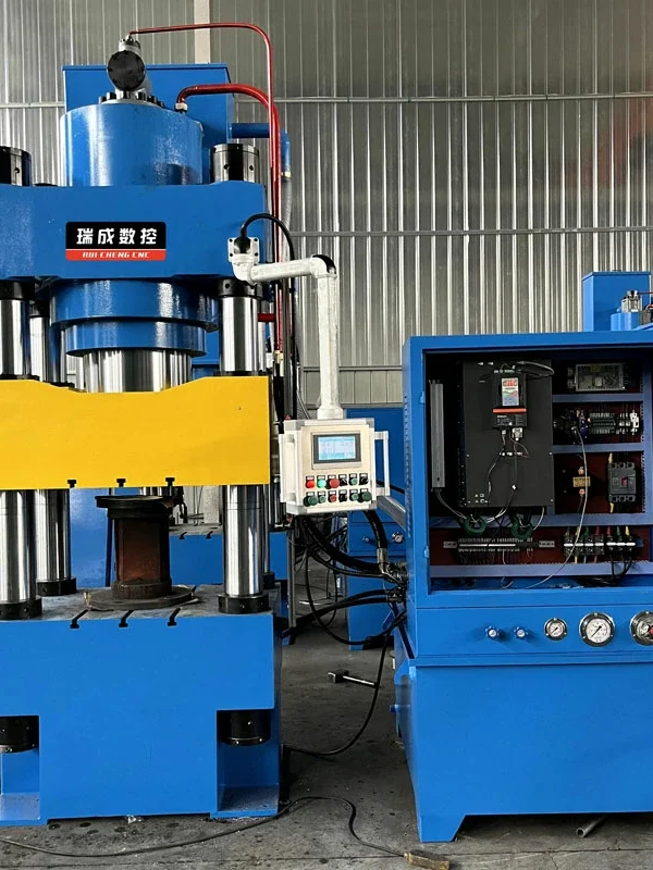 630-ton-four-column-hydraulic-press-front-view 630 ton four column hydraulic press front view with servo motor