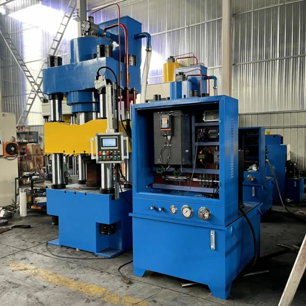 630 ton hydraulic press right side view with control arm system