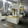100 ton hydraulic press right side view with industrial structure