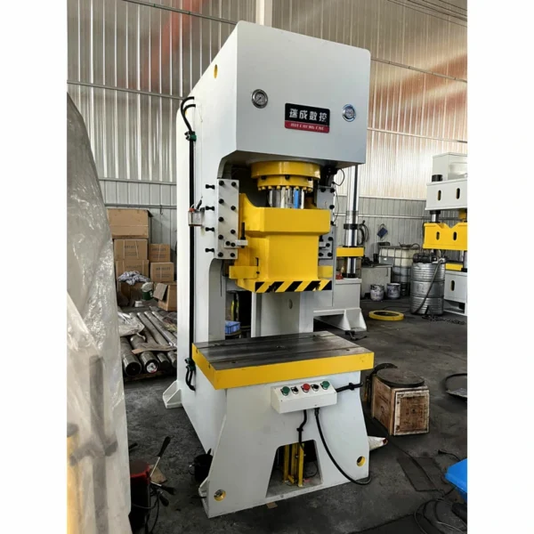 100 ton hydraulic punch press left view with air cooling system