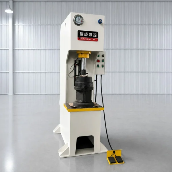 20 ton single arm hydraulic press left view