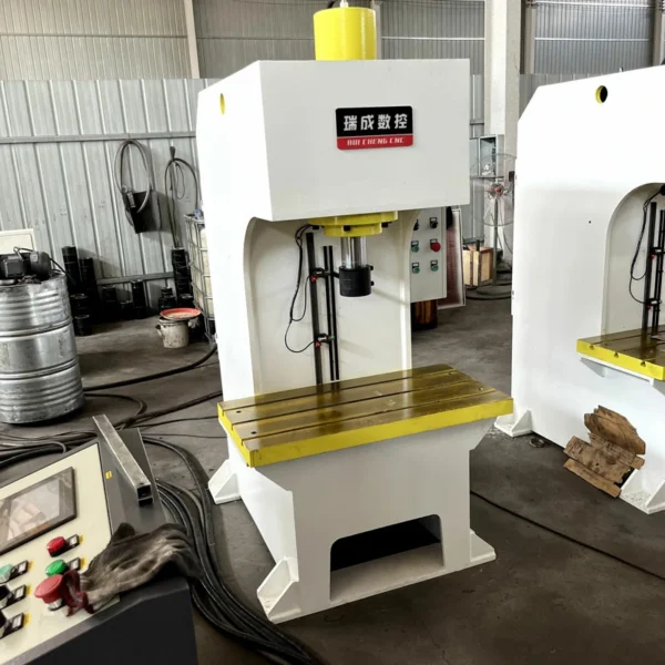 50 ton single arm hydraulic press left view